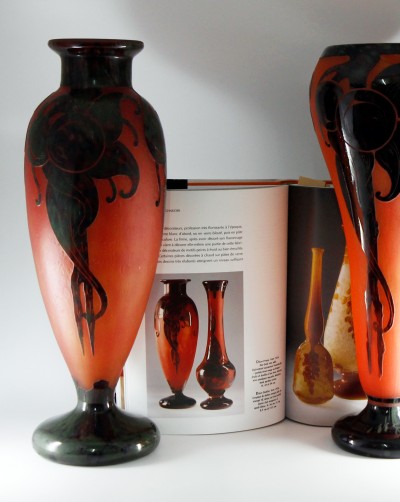 Schneider - Le Verre Français - Grand vase Prunes, n° 2 - vers 1925