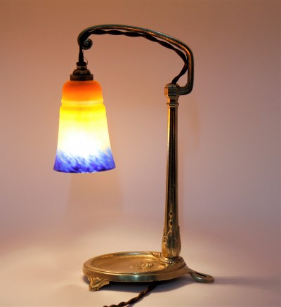 Lampe Art Nouveau en bronze doré - Signée Charles RANC, vers 1900