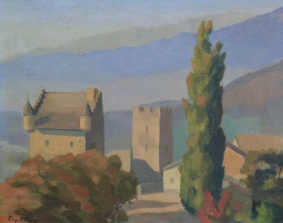 Fred FAY (1901-1987) - Vue de Loèche, 1927