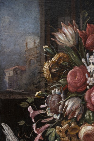 Nature morte au bouquet - Ecole italienne, XVIIIe siècle