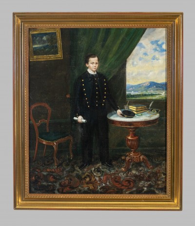 Deux portraits de collégiens - Second Empire, ca 1860