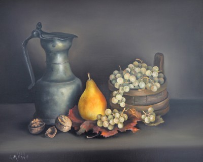 Charles MENGE (1920-2009) - Nature morte à la channe, 1983