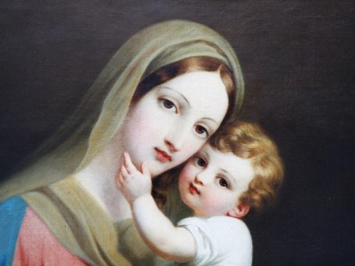 Vierge à l'Enfant - Huile sur toile, vers 1850