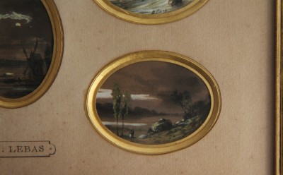 Gabriel-Hippolyte Lebas (1812-1880) - Cinq miniatures à l'aquarelle