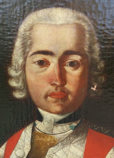 Capitaine au 1er régiment des Gardes suisses - Huile sur toile, Naples vers 1760