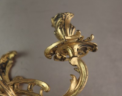 Paire d'appliques en bronze doré - Epoque Louis XV