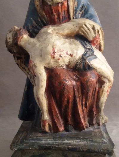 Petite pietà polychrome - Valais, XVIIIe siècle