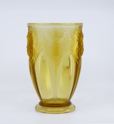 Verlys - Vase Chardons - Verre pressé moulé, vers 1935