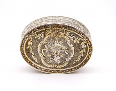 Tabatière en argent partiellement doré, début de l'époque Louis XVI - Claude Guignard, Paris 1775-1776