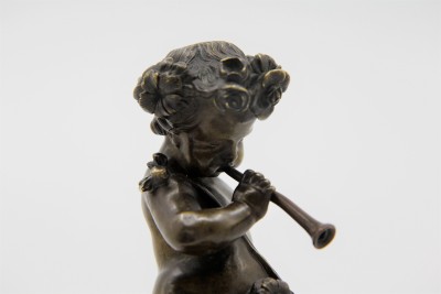 Putto musicien - Bronze attribué à Charles-Gabriel Lemire (1741-1827)