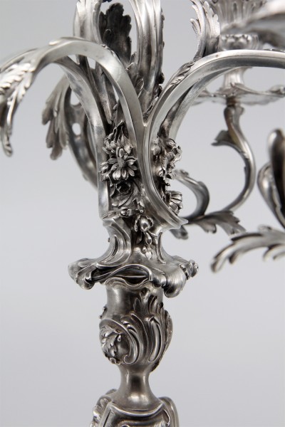 Candélabre à 4 feux en argent massif - s.d. Joseph-François JOINDY pour FRAY Fils, Paris 1875-1891