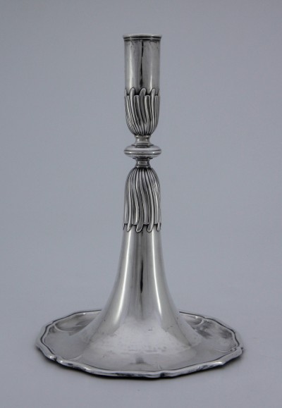 Flambeau-trompette en argent, XVIIIe - Lausanne, sans doute Coste & Henry, vers 1780