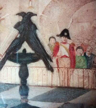 Fixé sous verre, ép. Restauration - Caricature, vers 1830