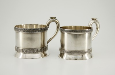 Porte-verre en argent, Saint-Pétersbourg - Frères Grachev, vers 1900 — Frise de triangles