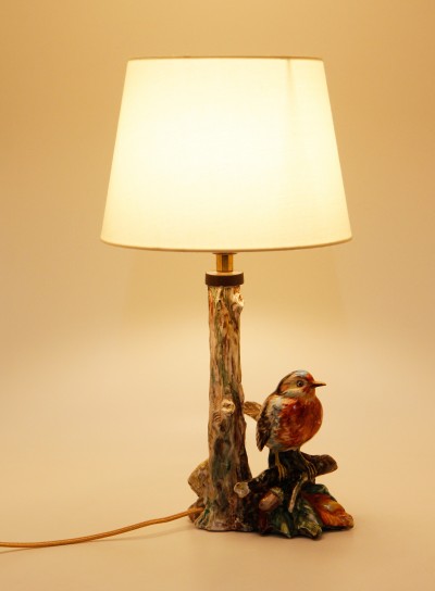 Lampe oiseau en porcelaine - Cacciapuoti, Naples