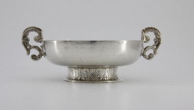 Coupe de mariage patronymique, Morlaix 1726-1733 - Orfèvre Claude Cornen, Sieur du Restigou