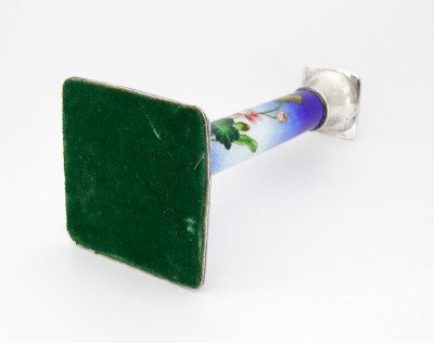 Bougeoir en argent et émail Tsuiki-Jippo - Japon, fin du XIXe