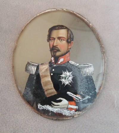 Louis-Napoléon Bonaparte, prince président - Miniature fixée sous verre