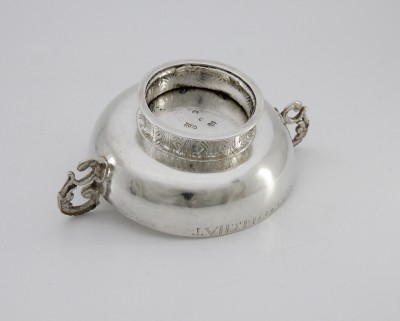 Coupe de mariage patronymique, Morlaix 1726-1733 - Orfèvre Claude Cornen, Sieur du Restigou