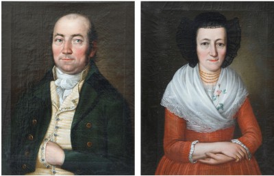 Paire de portraits - Suisse, s.d. Berne, vers 1800