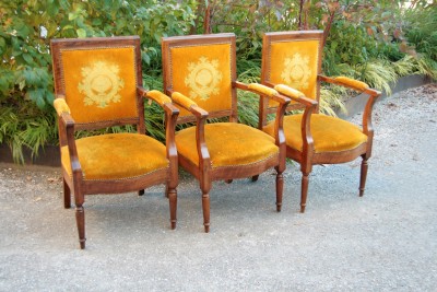 Fauteuils d'époque Consulat - En acajou