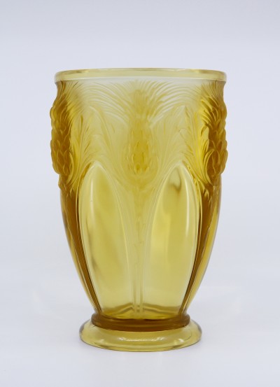Verlys - Vase Chardons - Verre pressé moulé, vers 1935