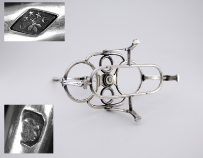 Porte-huilier Art Nouveau en argent massif - Christofle, modèle Gramont, vers 1900