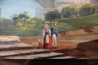 Paire de gouaches napolitaines - Castellamare et Sorrente