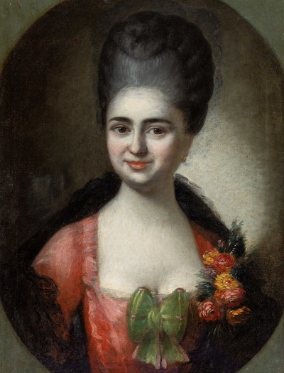 Portrait de jeune femme d'époque Louis XVI - Portrait présumé de Priscille de Massane (1769-1814)