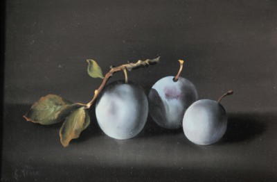 Charles MENGE (1920-2009) - Nature morte aux prunes, 1974