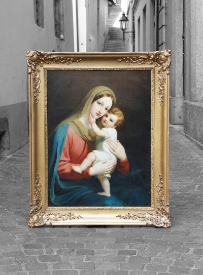 Vierge à l'Enfant - Huile sur toile, vers 1850