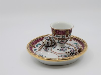 Serviteur à oeuf coque, Charles Pillivuyt - Porcelaine de Mehun, milieu du XIXe
