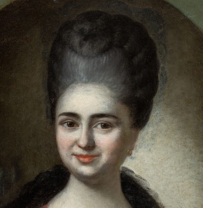 Portrait de jeune femme d'époque Louis XVI - Portrait présumé de Priscille de Massane (1769-1814)
