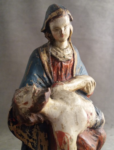 Petite pietà polychrome - Valais, XVIIIe siècle