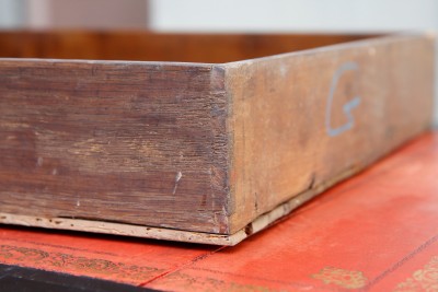 Petit bureau plat laqué noir - 2e moitié du XVIIIe