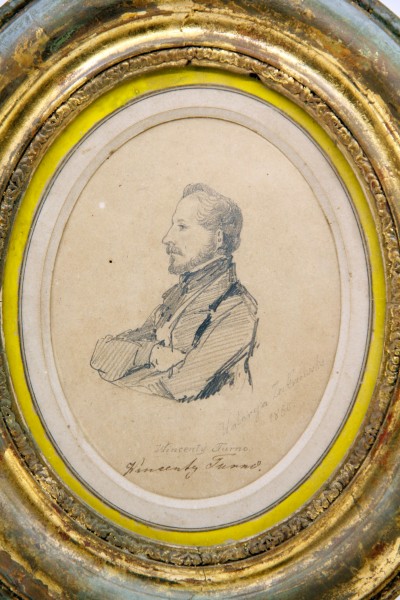 Portrait au crayon de Wincenty Turno - par Walerya Zakrzewska, 1850