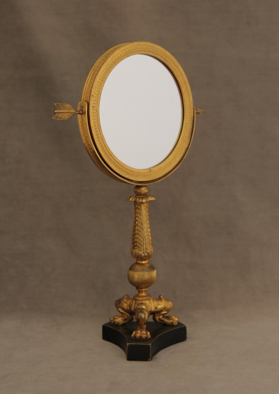 Miroir de table en bronze doré - Epoque Empire - Restauration