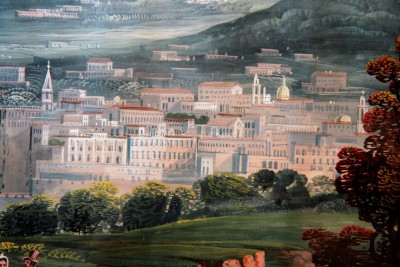 Paire de gouaches napolitaines - Castellamare et Sorrente