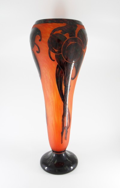 Schneider - Le Verre Français - Grand vase Prunes, n° 1 - entre 1919 et 1924