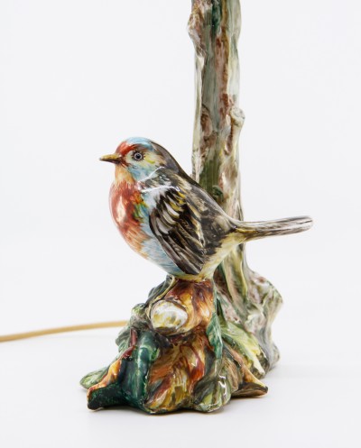 Lampe oiseau en porcelaine - Cacciapuoti, Naples