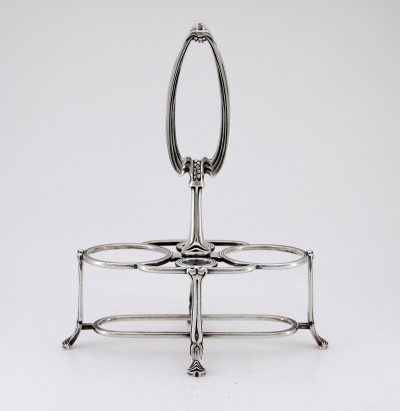 Porte-huilier Art Nouveau en argent massif - Christofle, modèle Gramont, vers 1900
