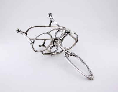 Porte-huilier Art Nouveau en argent massif - Christofle, modèle Gramont, vers 1900