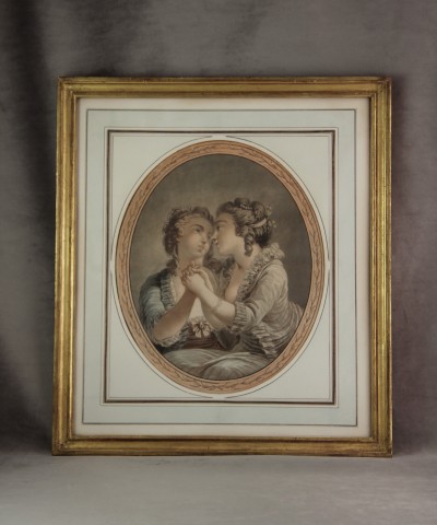 Jean-François JANINET (1752-1814) - Paire d'aquatintes couleurs d'après Doublet