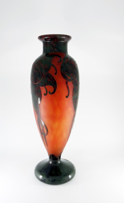 Schneider - Le Verre Français - Grand vase Prunes, n° 2 - vers 1925