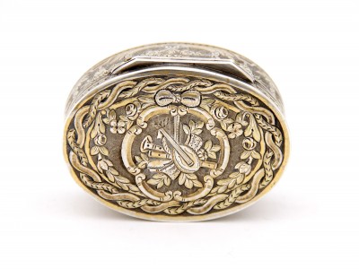Tabatière en argent partiellement doré, début de l'époque Louis XVI - Claude Guignard, Paris 1775-1776