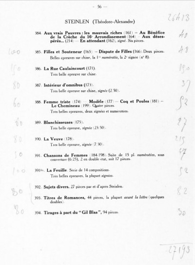 Vente du 19 mars 1921.