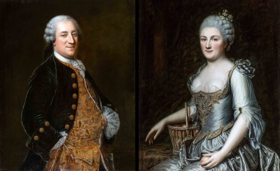 Jean-Jaques et Louise Aunant, vers 1765 - Ecole française, suiveur de François-Hubert Drouais