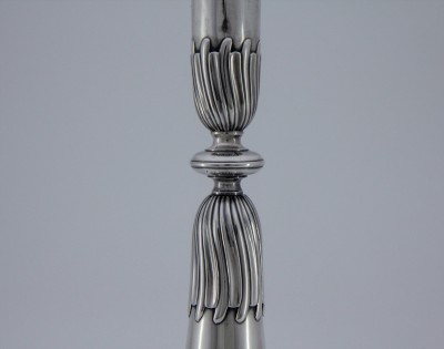 Flambeau-trompette en argent, XVIIIe - Lausanne, sans doute Coste & Henry, vers 1780