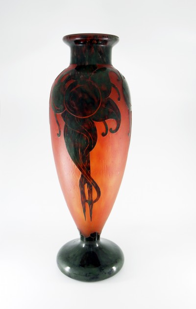 Schneider - Le Verre Français - Grand vase Prunes, n° 2 - vers 1925