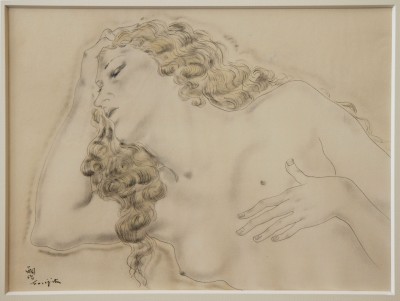 Tsuguharu FOUJITA (1886-1968) - La blonde endormie, vers 1930